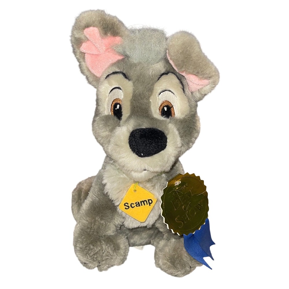 Disney Store Scamp Plush Lady and the Tramp II Best of Show Puppy Dog Grey‎